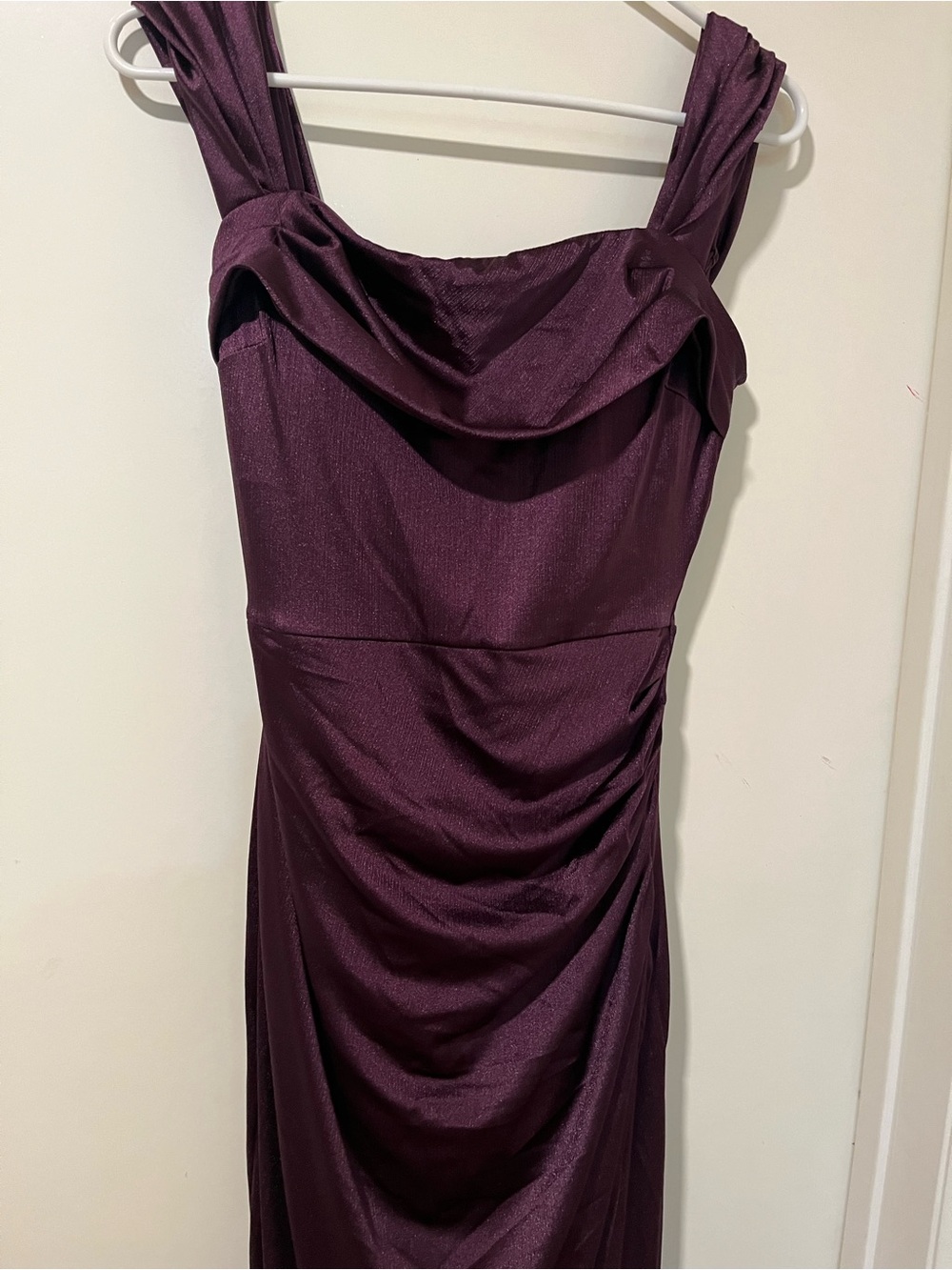 Shapewear Off Shoulder Shine Ruched Sculpting Maxi Dress - Picture 7 of 8